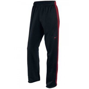NIKE Mens Therma-Fit KO Knockout Fleece Sweatpants Black Red Stripe Fleece Lined